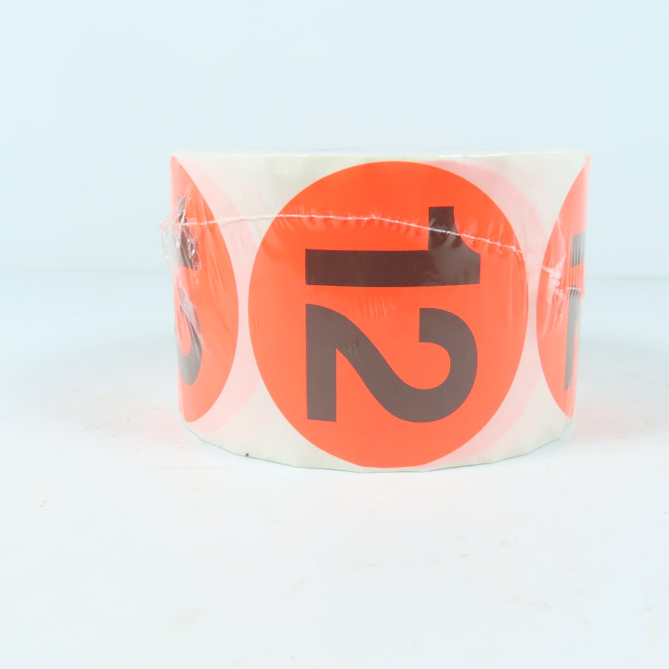 Uline S-8227 3" Circle Labels "12" 500 per Roll