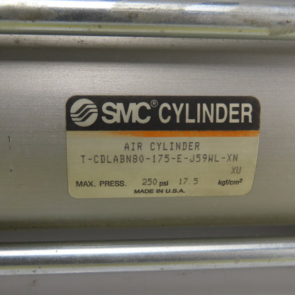 SMC T-CDLABN80-175-E-J59WL-XN Double Acting Pneumatic Cylinder W/Lock 175mm S
