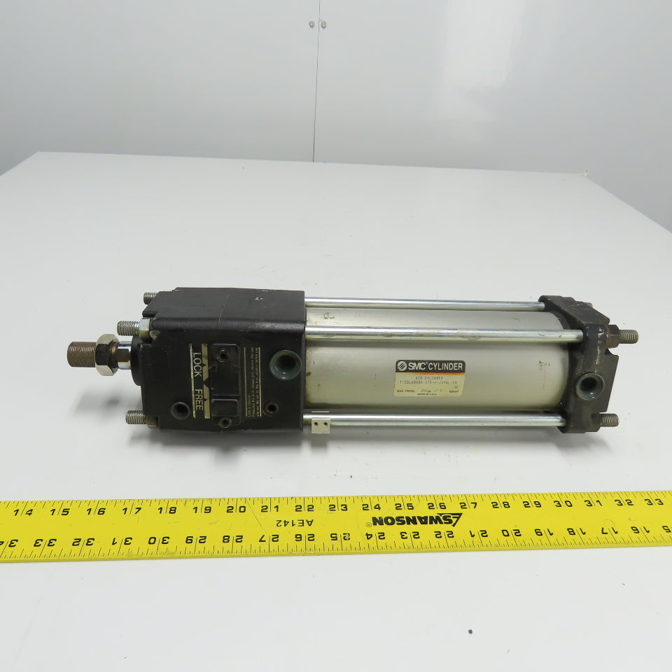 SMC T-CDLABN80-175-E-J59WL-XN Double Acting Pneumatic Cylinder W/Lock 175mm S
