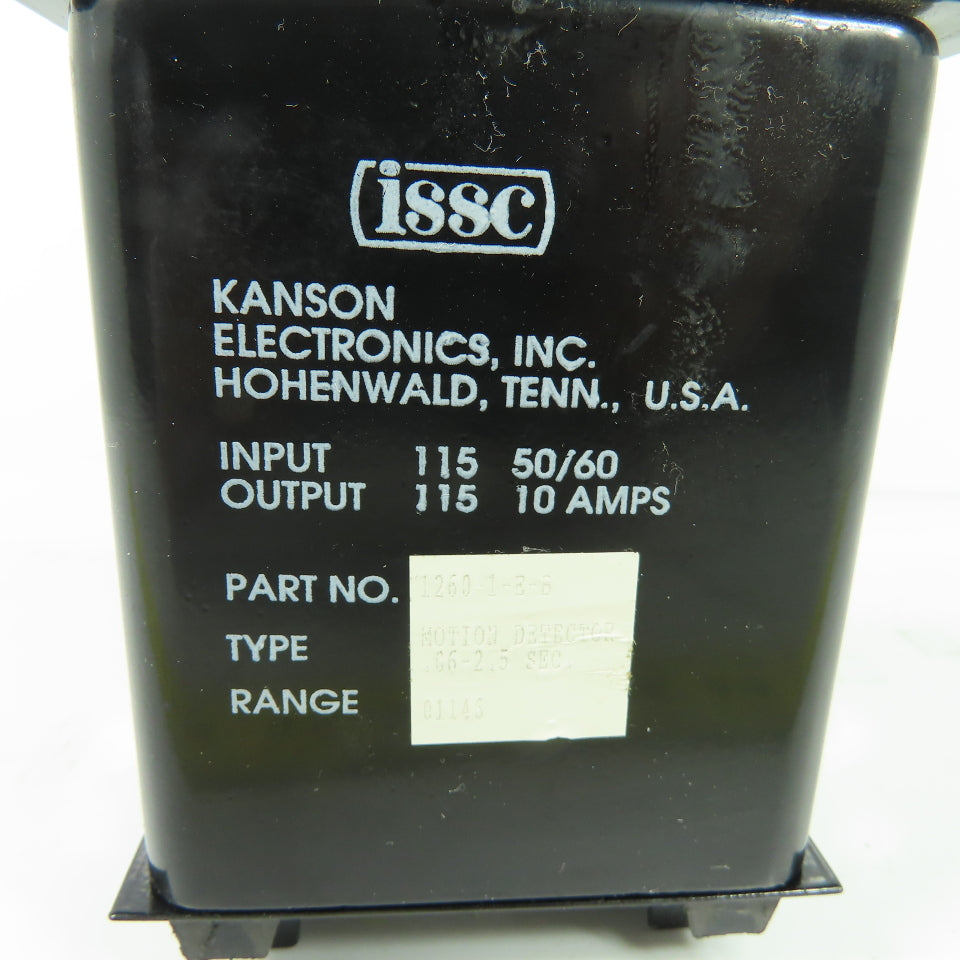 Kanson 1260-1-E-B Motion Detector 0.6-2.5 Sec 115V 10A