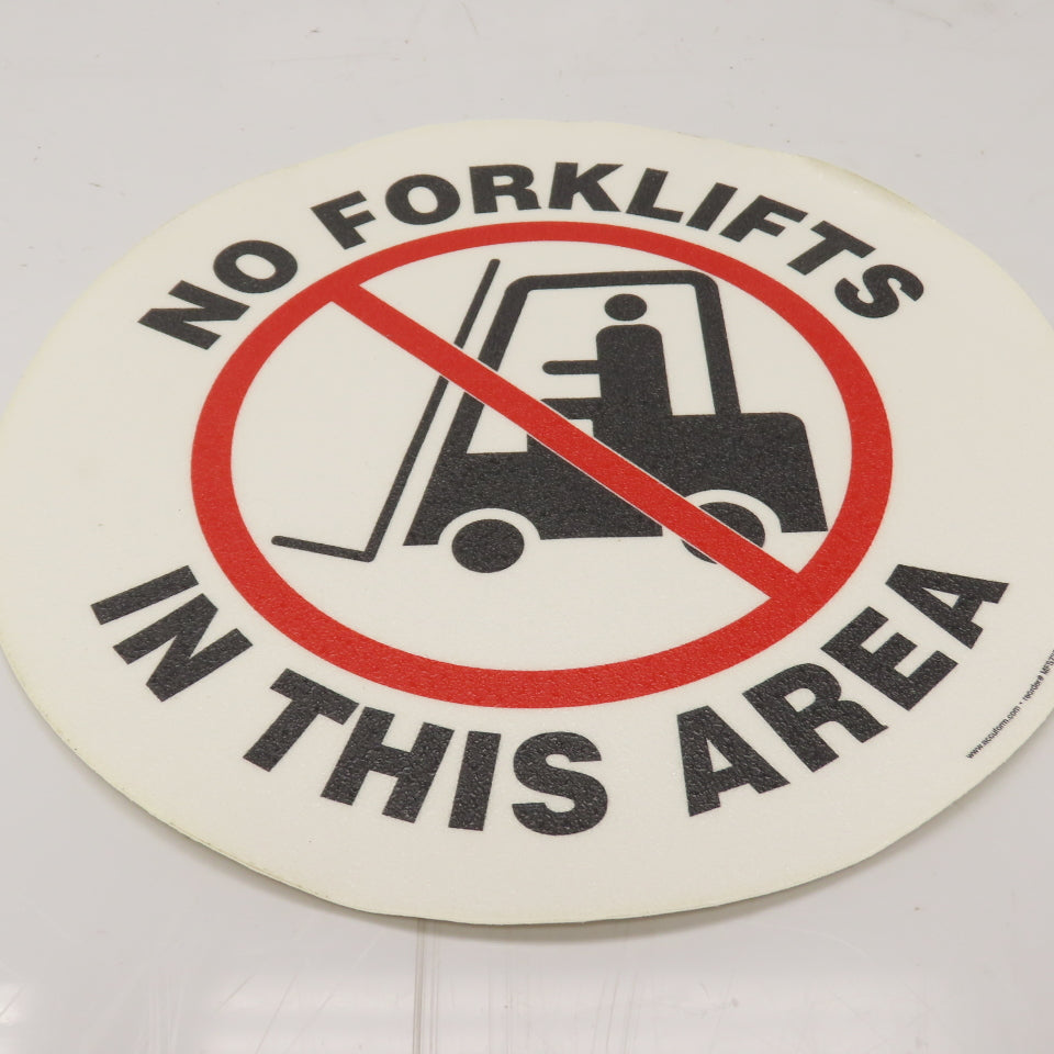 Accuform MFS737 17" Diameter "NO FORKLIFTS IN THIS AREA" Floor Safety Sign