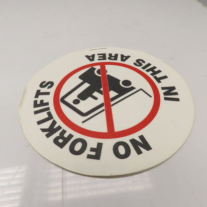 Accuform MFS737 17" Diameter "NO FORKLIFTS IN THIS AREA" Floor Safety Sign