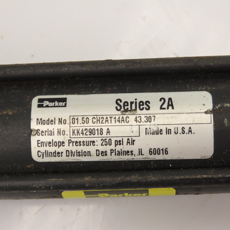 Parker 01.50CH2AT14AC Pneumatic Cylinder 1.50" Bore 43.307" Stroke 250 PSI