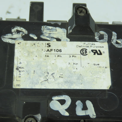 Siemens 42GE35AF106 90A Furnas Definite Purpose Contactor 600V 60HP 120V Coil