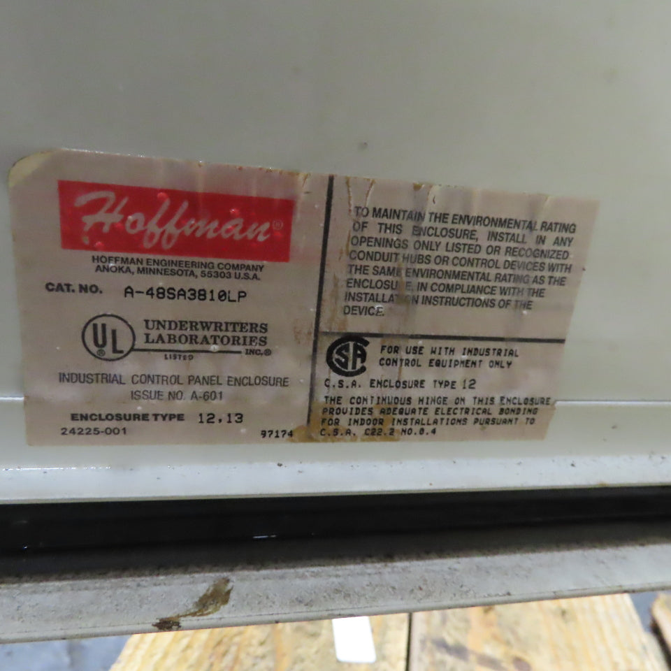 Hoffman A-48SA3810LP 48" x 38" x 10" Type 12,13 Electrical Enclosure Back Plate