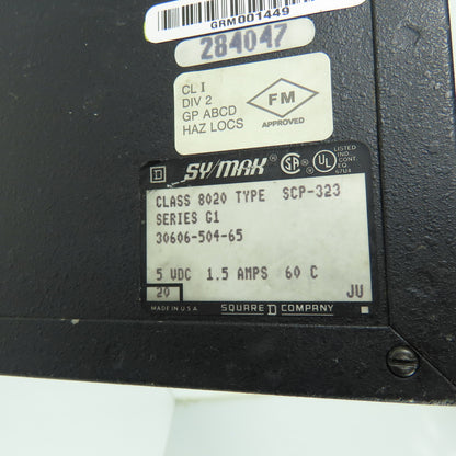 Square D SCP-323 Model 300 Sy/Max Processor Class 8020 Ser G1 5VDC