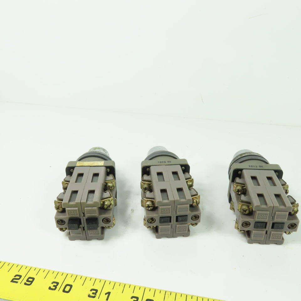 Izumi 41-10569 2 Position Key Selector Switch 125-300VAC Lot Of 3