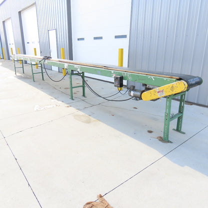 9-1/2" x 31' Slide Bed Conveyor 115V 1Ph Adjustable Speed .33Hp 0-53FPM