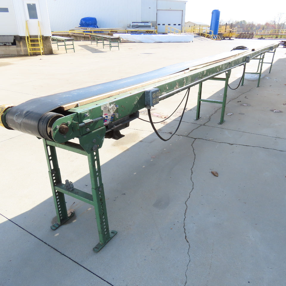 9-1/2" x 31' Slide Bed Conveyor 115V 1Ph Adjustable Speed .33Hp 0-53FPM