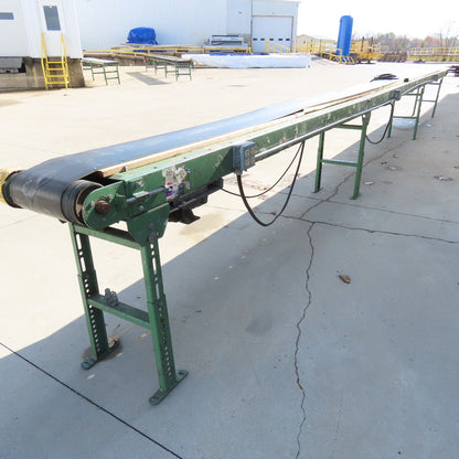 9-1/2" x 31' Slide Bed Conveyor 115V 1Ph Adjustable Speed .33Hp 0-53FPM