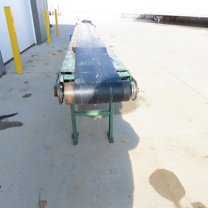 9-1/2" x 31' Slide Bed Conveyor 115V 1Ph Adjustable Speed .33Hp 0-53FPM