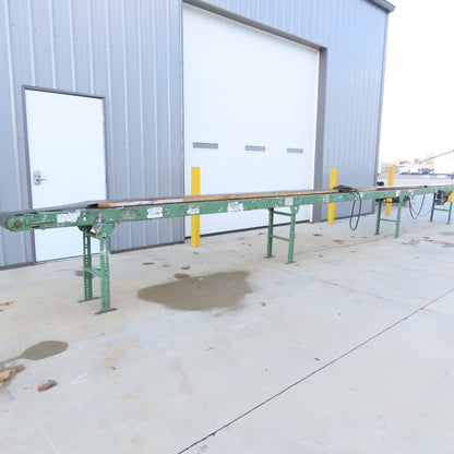 9-1/2" x 31' Slide Bed Conveyor 115V 1Ph Adjustable Speed .33Hp 0-53FPM