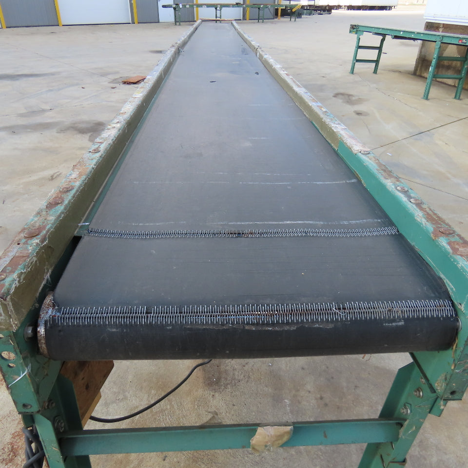 Roach 24" x 30' Light Duty Slide Bed Conveyor 115V 1Ph Adjustable Speed 0-25FPM