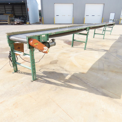 Roach 24" x 30' Light Duty Slide Bed Conveyor 115V 1Ph Adjustable Speed 0-25FPM