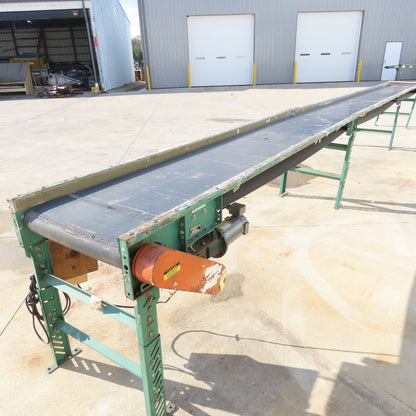 Roach 24" x 30' Light Duty Slide Bed Conveyor 115V 1Ph Adjustable Speed 0-25FPM