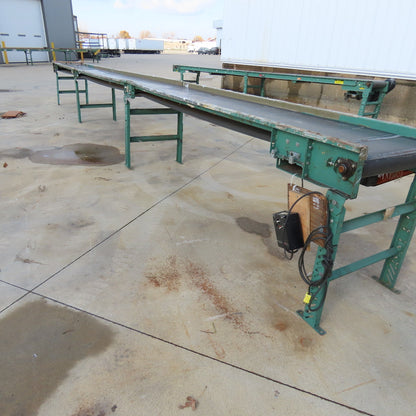 Roach 24" x 30' Light Duty Slide Bed Conveyor 115V 1Ph Adjustable Speed 0-25FPM