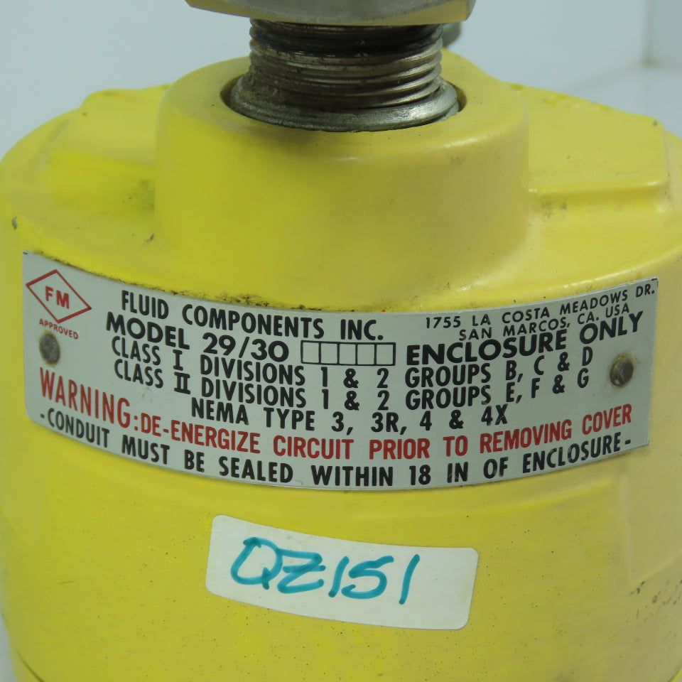 Fluid Components Inc. 29/30 Hazardous Location Switch W/Manifold