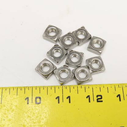 DIN 928 8mm x 1.25 Metric A2 Stainless Steel Square Weld Nuts Lot Of 10