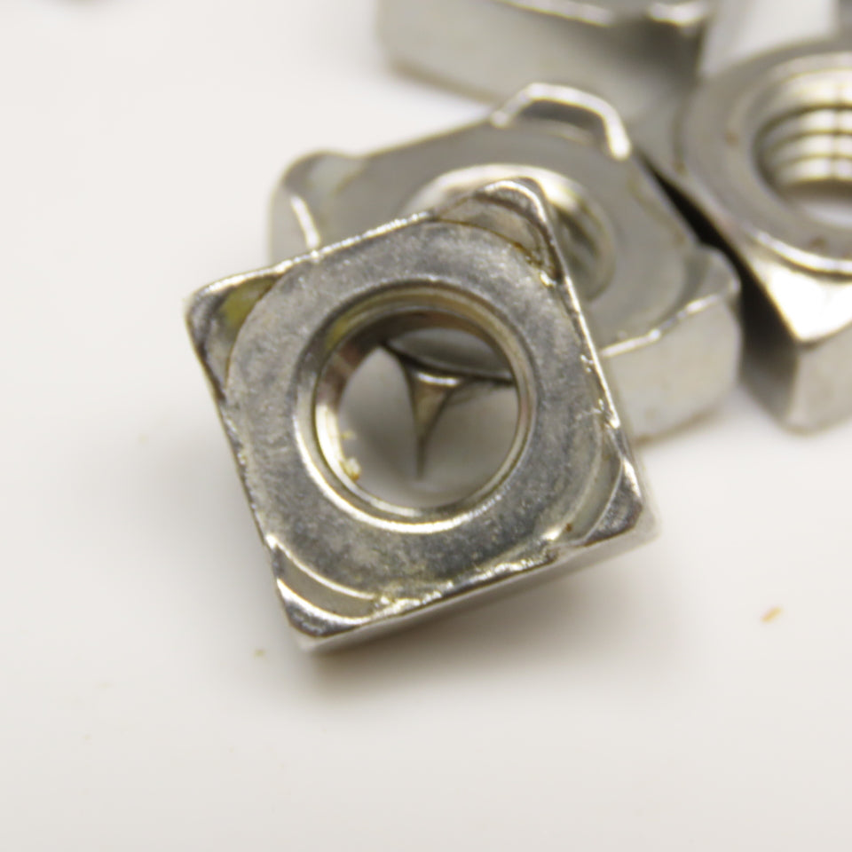 DIN 928 8mm x 1.25 Metric A2 Stainless Steel Square Weld Nuts Lot Of 10