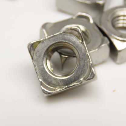 DIN 928 8mm x 1.25 Metric A2 Stainless Steel Square Weld Nuts Lot Of 10
