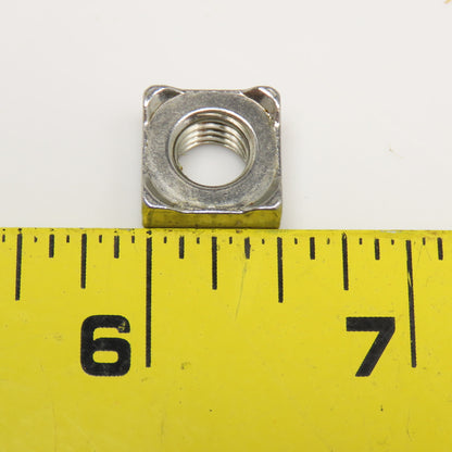 DIN 928 8mm x 1.25 Metric A2 Stainless Steel Square Weld Nuts Lot Of 10