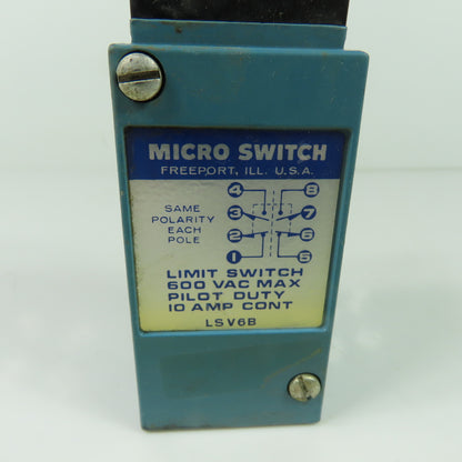 Micro Switch lSV6B Limit Switch 600VAC 10A