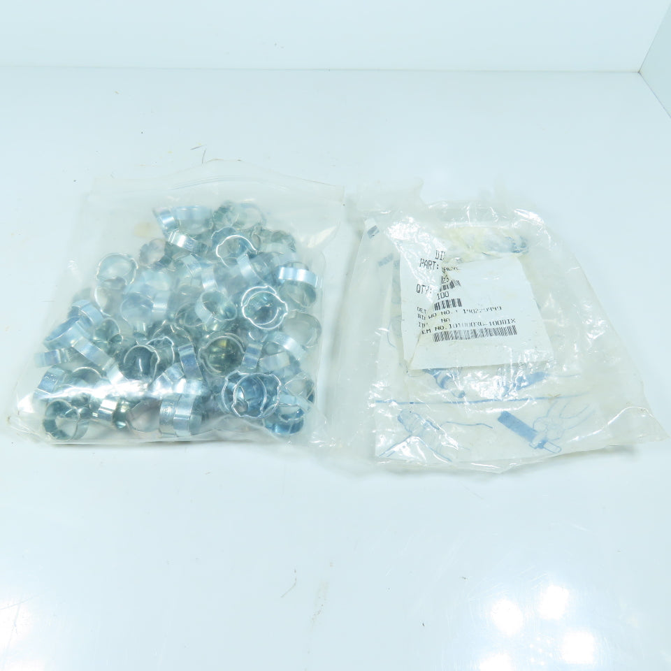 Dixon Valve 2023 7/8" Pinch-On Double Ear Clamp Lot Of 90