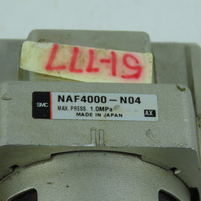 SMC NAF4000-N04 Pneumatic Air Filter & Lubricator 1.0MPa 1/2" Lot Of 2