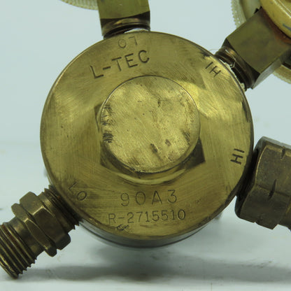 L-TEC R-2715510 90A3 Gas Regulator with Dual Gauges