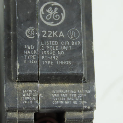 GE THHQB 20A Single Pole Circuit Breaker 120/240 VAC Lot Of 6