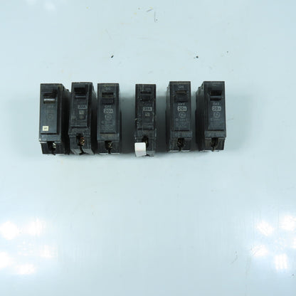 GE THHQB 20A Single Pole Circuit Breaker 120/240 VAC Lot Of 6