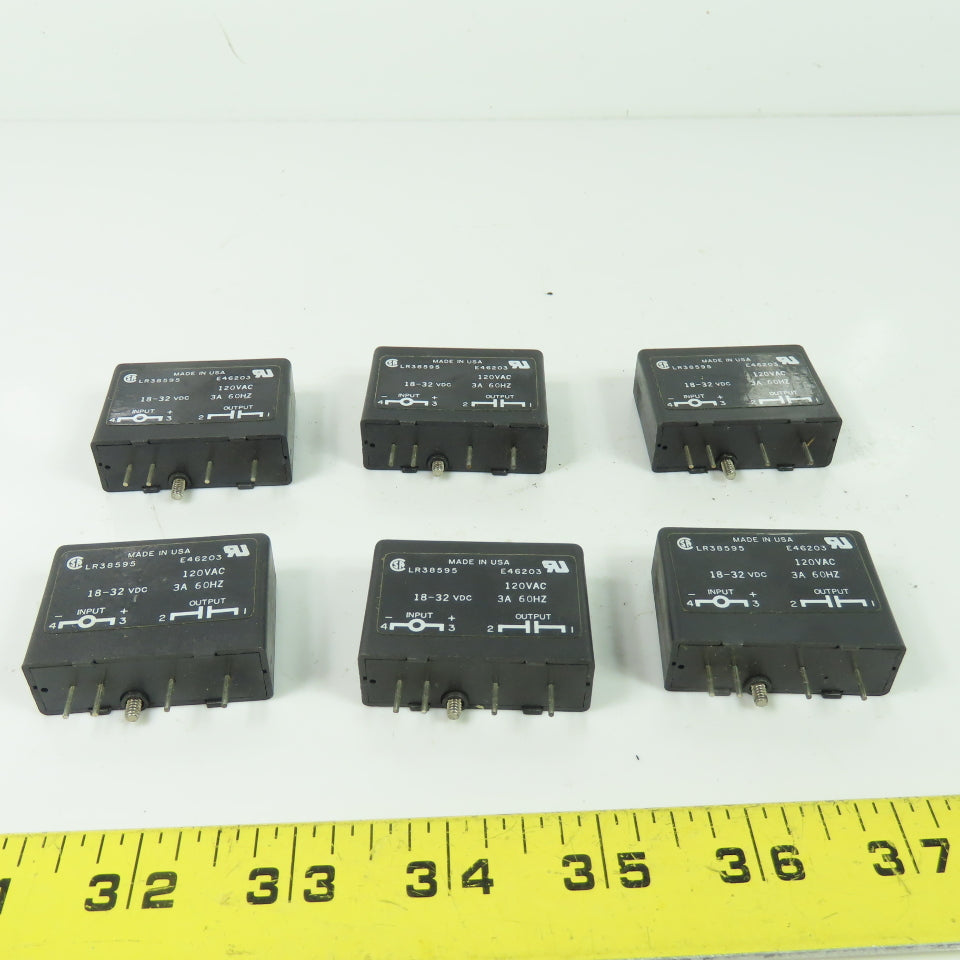 Gordos 0AC24 Relay Module 120VAC 18-32VDC 3A 60Hz Lot Of 6