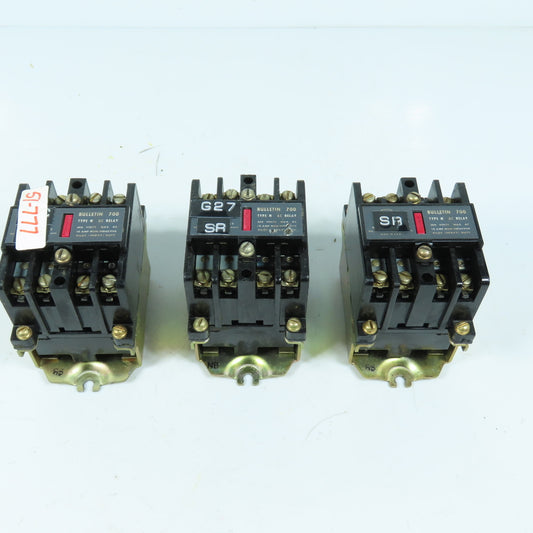 Square D Bulletin 700 700-N200A1 Type M AC Relay 300V Lot of 3