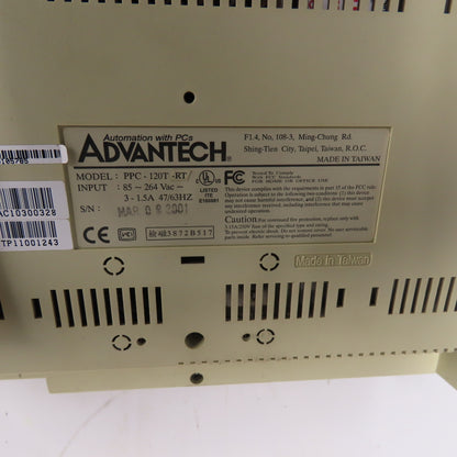Advantech PPC-120T-RT 12.1" Operator Interface PC Panel Touch Screen 85-264VAC