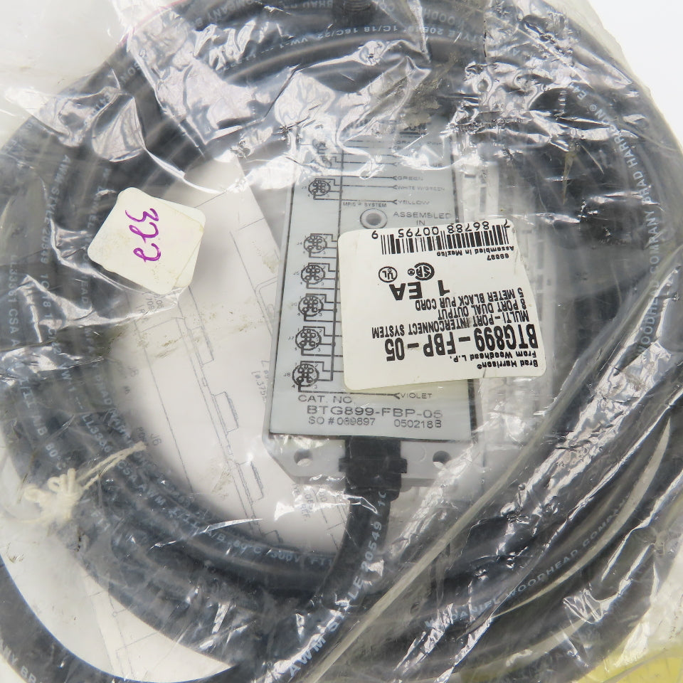 Brad Harrison BTG899-FBP-05 8 Port Micro MPIS Interconnect Device 5m Cable