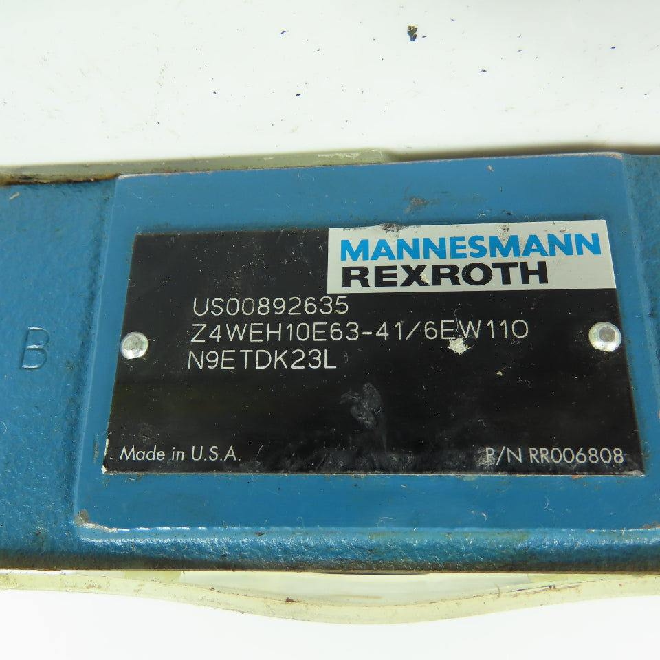 Rexroth Mannesmann Z4WEH10E63-41/6EW110 Solenoid Valve 110/120V Coil