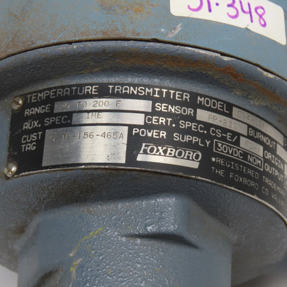 Foxboro E94-Q24L Temperature Transmitter 0-200°F 30VDC 1" NPT Probe