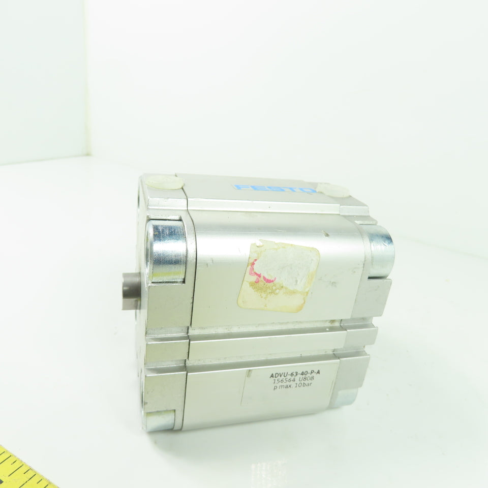 Festo ADVU-63-40-P-A Double Act Pneumatic Cylinder 63mm Bore 40mm Stroke 10Bar