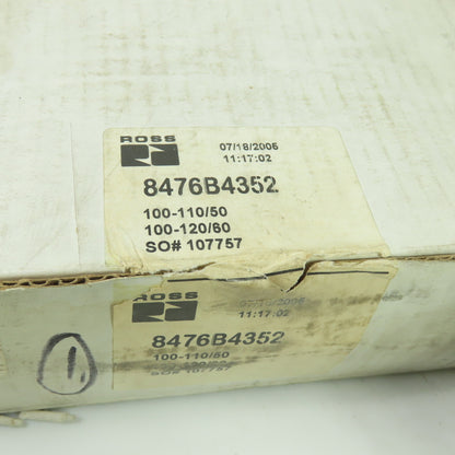 Ross 8476B4352 Poppet Solenoid Valve 120V 60Hz