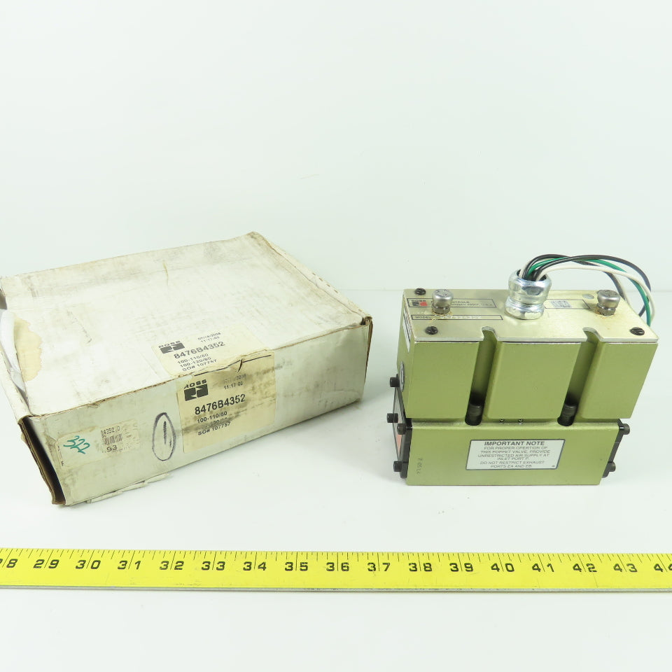 Ross 8476B4352 Poppet Solenoid Valve 120V 60Hz