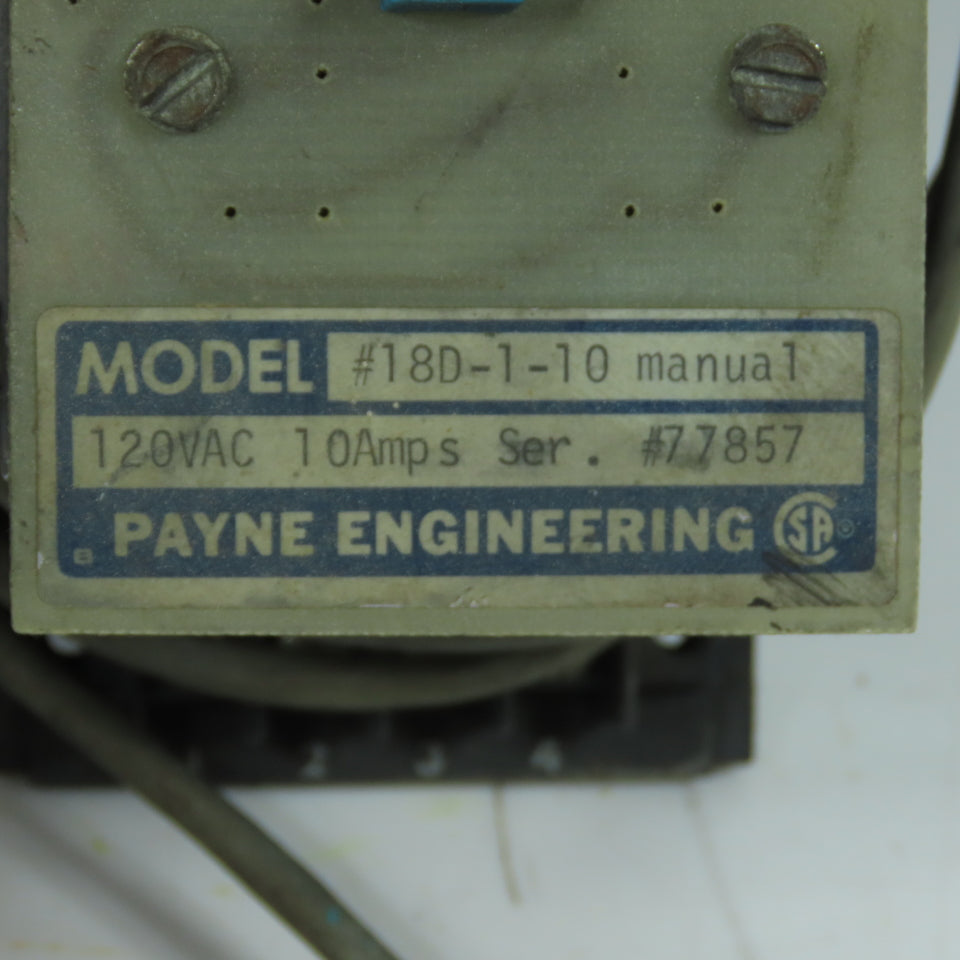Payne Engineering 18D-1-10 120V Temperature Controller with Dial