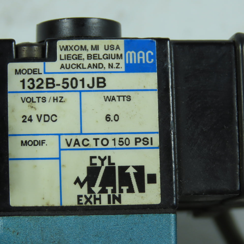 MAC 132B-501JB 24VDC 3-Solenoid Valve Manifold Assembly