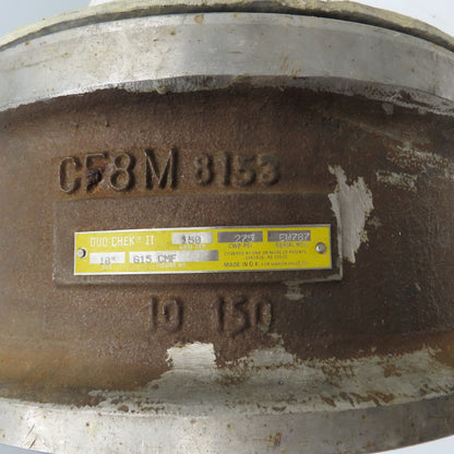 Stockham Duo-Chek II J146SD-1-04 10 Inch Wafer Non-Slam Check Valve 275PSI