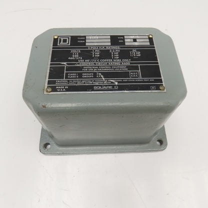 Square D Class 9038 Type DR-7 9038DR-7 Float Switch Cast Iron Cover Only
