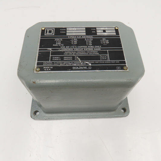 Square D Class 9038 Type DR-7 9038DR-7 Float Switch Cast Iron Cover Only