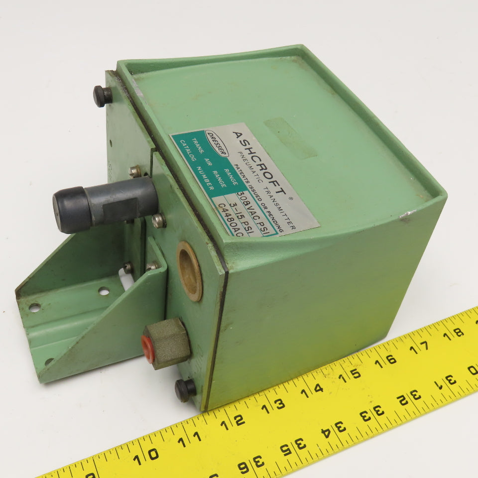 Ashcroft C4480AC Pneumatic Transmitter 308VAC-PSI 1/4"NPT Trans Air 3-15PSI