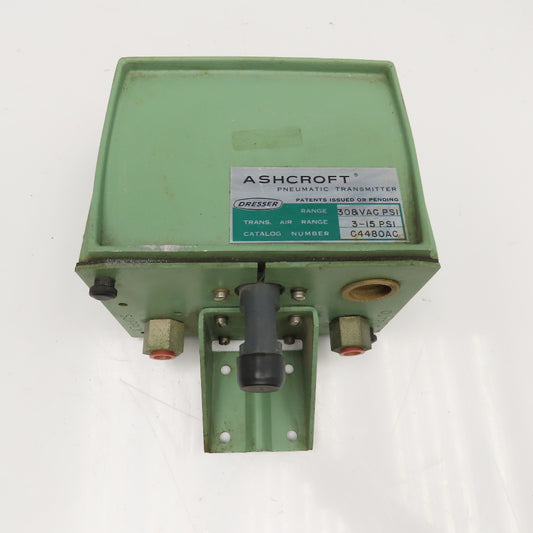 Ashcroft C4480AC Pneumatic Transmitter 308VAC-PSI 1/4"NPT Trans Air 3-15PSI