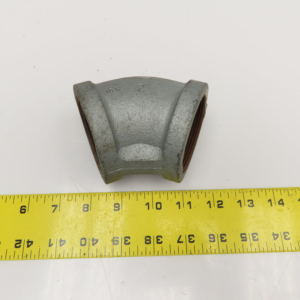 2" NPT Galvanized Pipe Fitting 45° Elbow