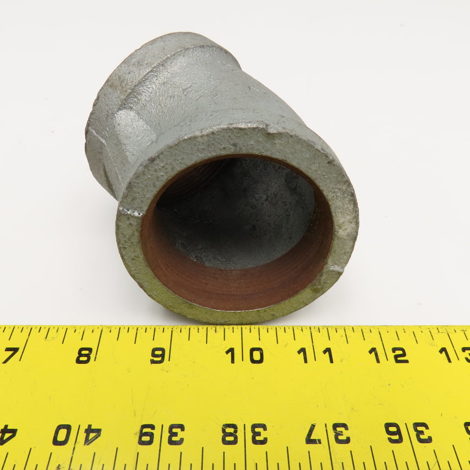 2" NPT Galvanized Pipe Fitting 45° Elbow