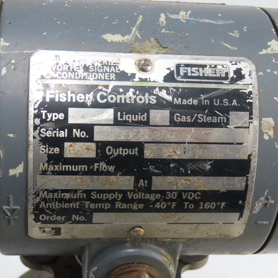 Fisher Controls 3022 1-1/2" Vortex Signal Conditioner 12.7GPM 4-20mA